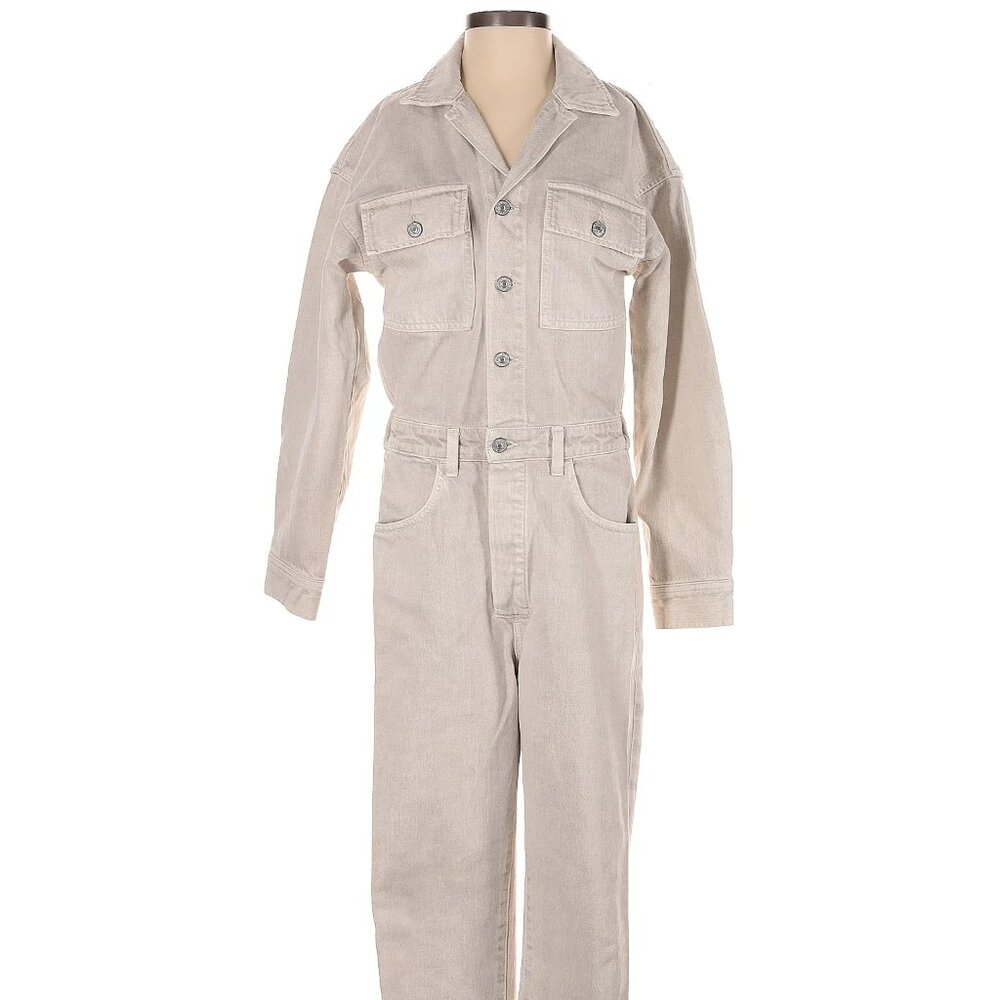 Denim Jumpsuit Womens Small Gray Short Sleeve Lucie Romper